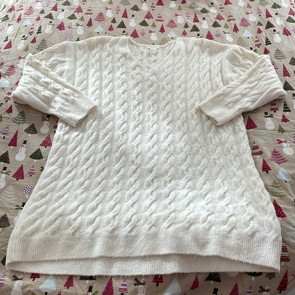 Cream Knit- Sweater/Dress 👗 🐇🦙⚪️